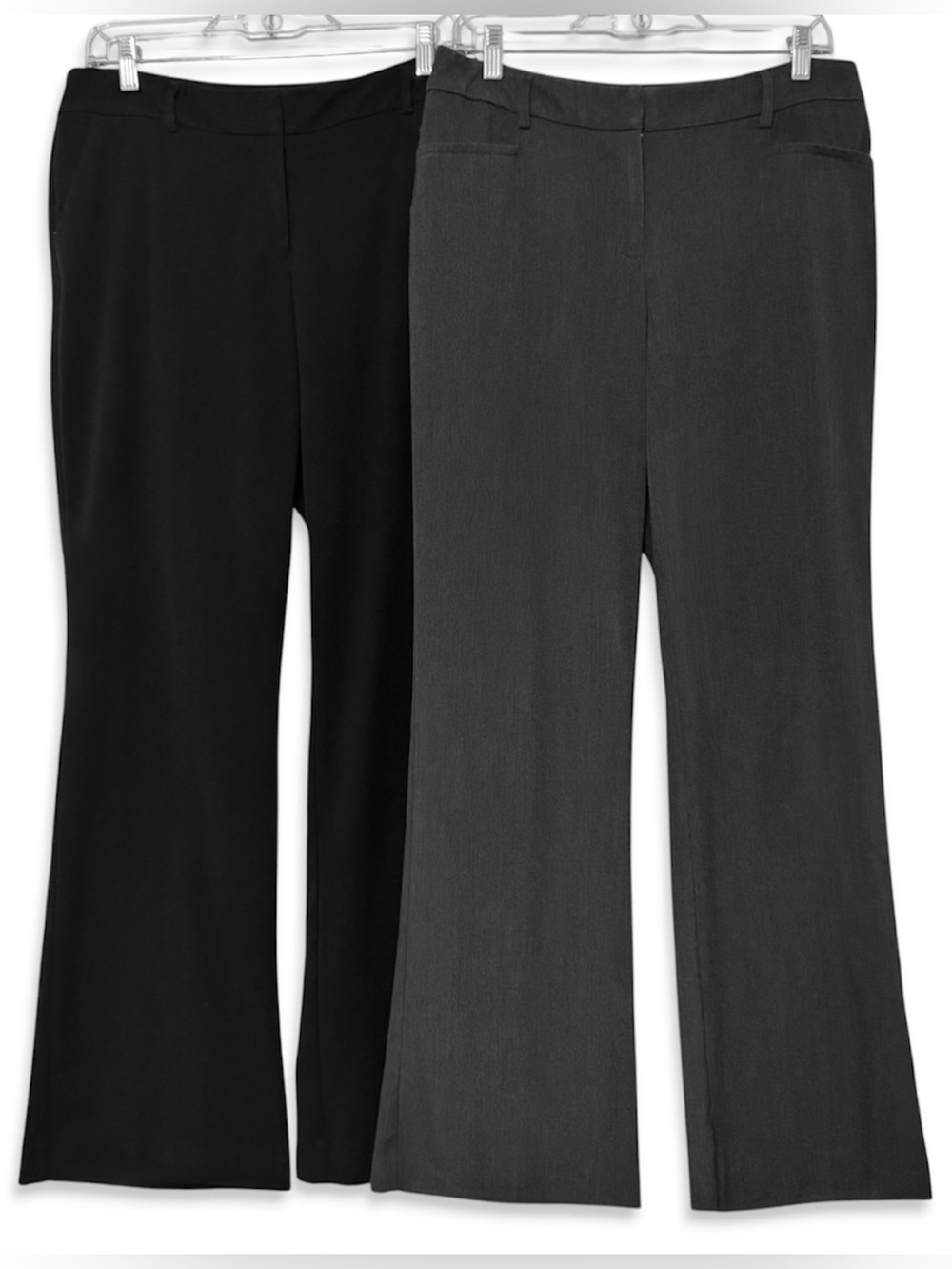 Apt 9 Curvy Trouser Dress Pants Lot Bootcut Midrise Black Gray